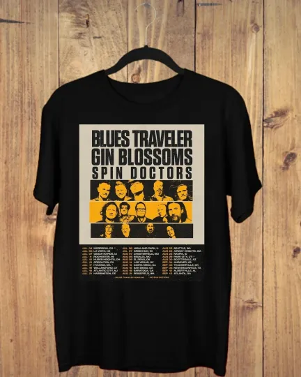 Discover Blue Traveler Gin Blossoms Spin Doctors 2025 Tour T-Shirt