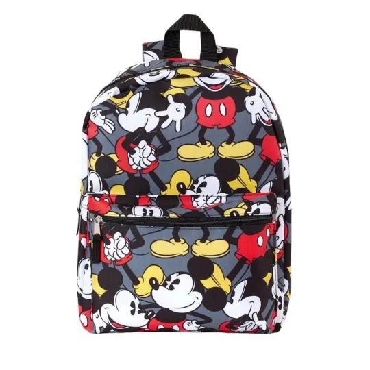 Discover Disney Mickey Mouse Backpack Large Travel Bag All Over Print School Book Bag