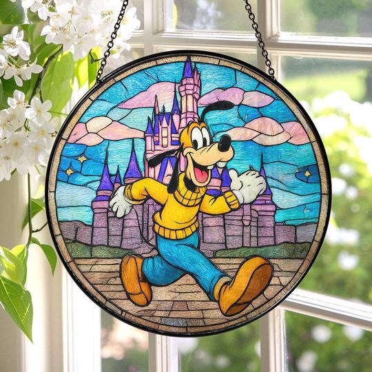 Discover Disney Goofy Stained Glass Suncatcher, Disney Goofy Window Hanging, Disney Goofy Suncatcher, Disney Goofy Decor