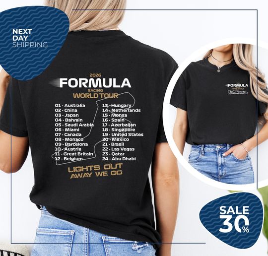 Discover 2026 Racing World Tour Inspired T-Shirt | Vintage Motorsport Tee | Unisex Race Fan Gift | Formula Style Merch for Race Enthusiasts
