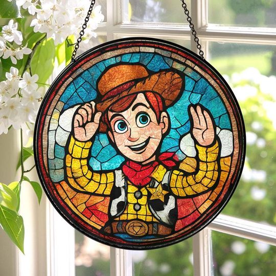 Disney Toy Story Stained Glass Suncatcher, Disney Toy Story Window Hanging, Disney Toy Story Suncatcher, Disney Toy Story Decor