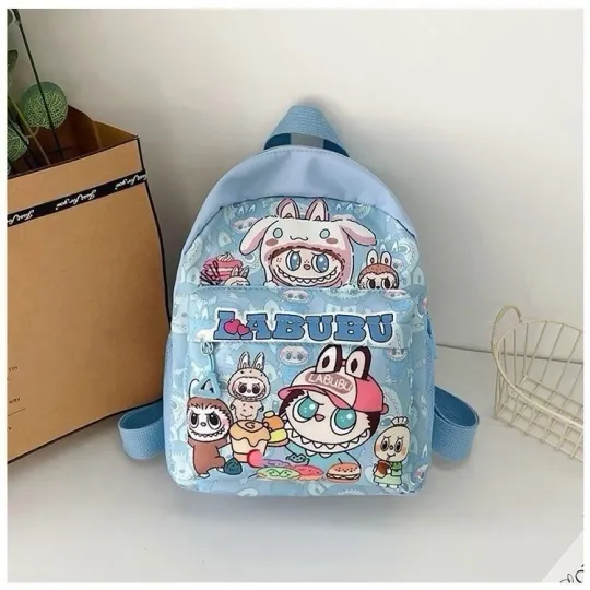 Discover New Labu The Monsters Small Backpack for little kids, Baby Blue, cute backpack