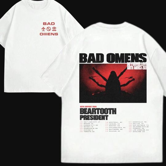 Discover BAD OMENS Do You Feel Me? North America 2026 Tour Unisex TShirt Sweatshirt Hoodie, Official Band Merch,Concert with Beartooth & President 34