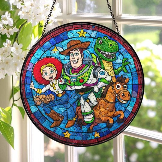 Disney Toy Story Stained Glass Suncatcher, Disney Toy Story Window Hanging, Disney Toy Story Suncatcher, Disney Toy Story Decor