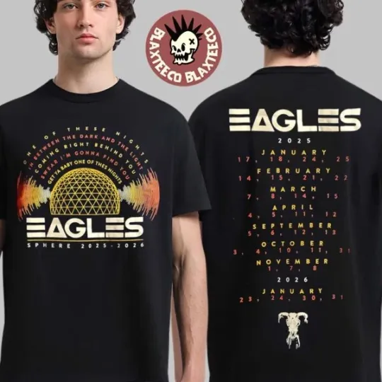 Discover Eagle Live At Sphere 2025 2026 Unisex Double Sided T-Shirt
