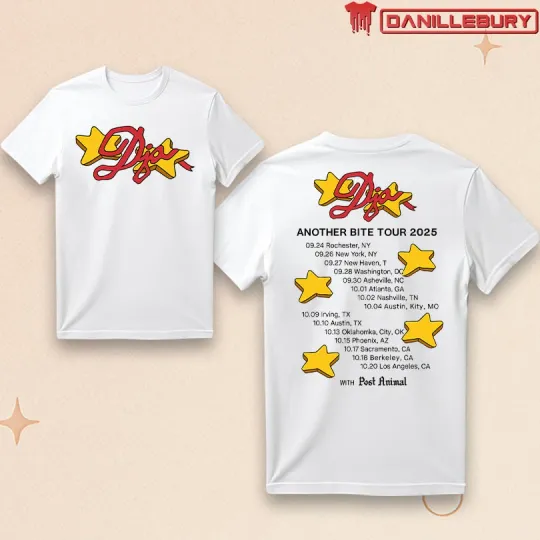 Discover Djo Another Bite Tour 2025 Double Sided T-Shirt