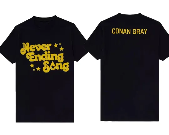 Conan Gray Never Ending Song Text Boyfriend Fit T-Shirt Women