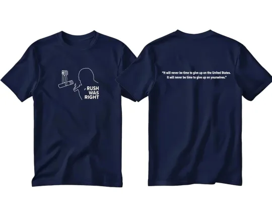 Charlie Kirk Rush Was Right Double Sided T-Shirt