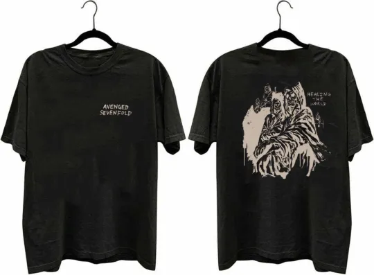 Discover Avenged Sevenfold Healing The World Double Sided T-Shirt
