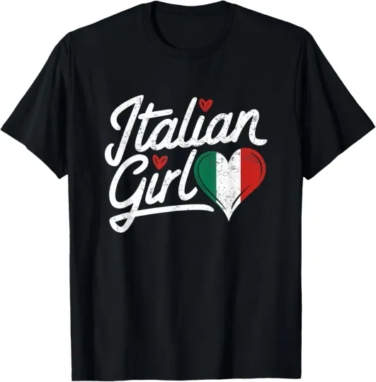 Discover Culture italian Roots Italy Flag Cute Italian Girl italia T-Shirt