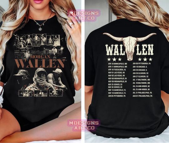 Discover Wallen Western Still The Problem Tour 2026 Comfort Colors Shirt, 2 Sided Wallen Shirt