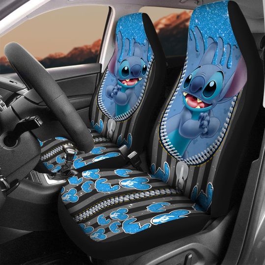 Discover Funny Stitch Car Seat Cover, Lilo And Stitch Seat Protector, Disney Auto Seat Covers, Cartoon Movie Carseat Cover, Car Decor