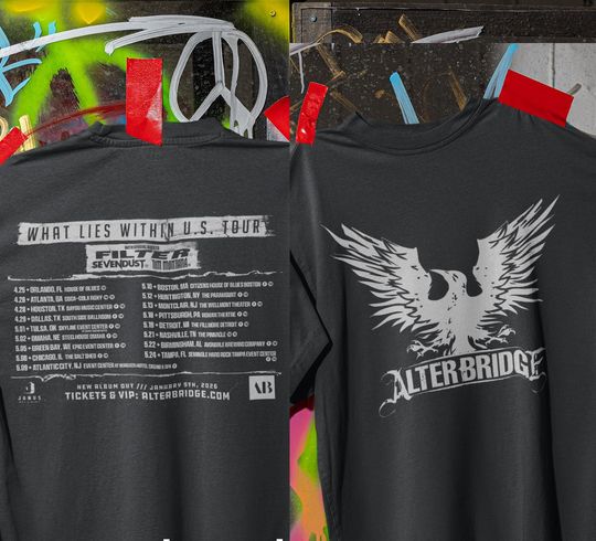 Discover Unisex Shirt Alter Bridge 2026 Tour | Hard Rock T-Shirt