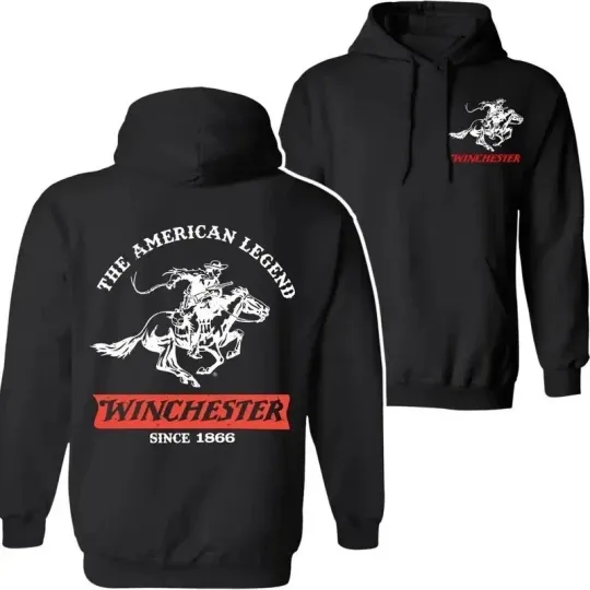 Discover Winchester Cowboy Double Sided Hoodie – American Legend Since 1866 Outdoor
