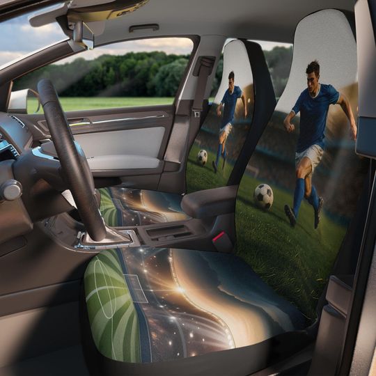 Discover Soccer Car Seat Covers - Sporty Vehicle Accessories for Soccer Lovers, Football Auto Decor, Game Day Gear, Sports Fans Gift, Car Interior