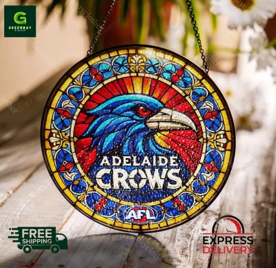 Discover Adelaide Football Club Stained Glass Suncatcher For Window Hanging Rainbow Maker