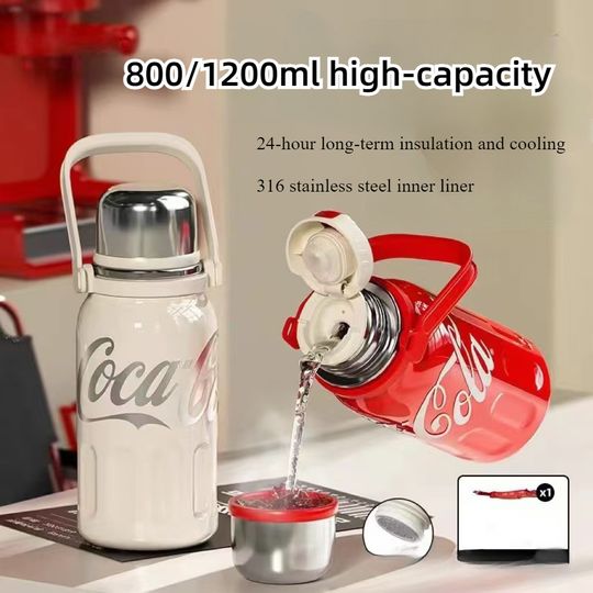 Discover Portable Sports Mug for Men and Women, Insulated Coffee Cola Cup, 316 Stainless Steel Kettle, Keep Cold, Kawaii, Pretty Outdoor