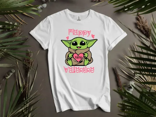 Discover Baby Yoda Happy Valentine Xoxo Star Wars Hoodie Tshirt
