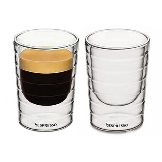 Discover Nespresso Coffee Mug Heat Resistant Double Wall Tea Glass Cup Beer Coffee Handmade Creative Cold Beverage Transparent Drinkware