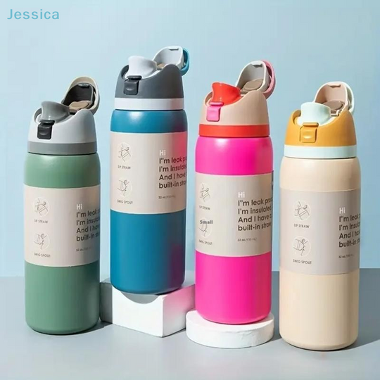Discover ☆Stainless Steel Thermal Mug Portable Sports Water Bottle Thermos Vacuum Flasks & Thermoses Water Bottle