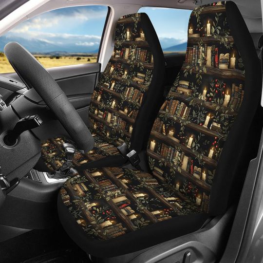 Discover Bookish Car Seat Covers Full Set, Car Accessories For Women, Seat Covers For Car, Car Seat Covers For Vehicle, Aesthetic Car Accessories