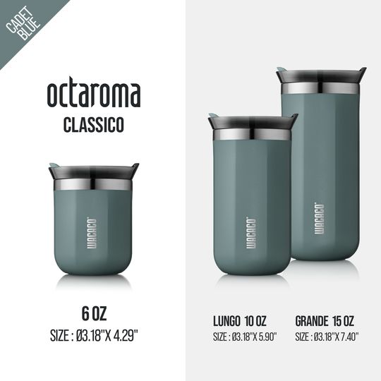Discover WACACO Octaroma Vacuum Insulated Coffee Mug, Double-wall Stainless Steel Travel Tumbler, 6/10/15 fl oz, thermo, Valentines Gift
