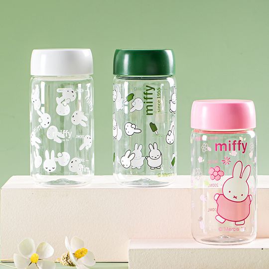 Discover Genuine Miffy Water Cup Kawaii 420ml Portable Handy Cup Mini Cute Transparent Water Cup Gift Toys for Girl