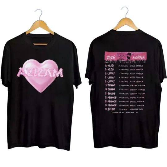 Ed Shee Azizam Artwork T-Shirt Unisex Australian Tour 2026 Merch  2 Sided