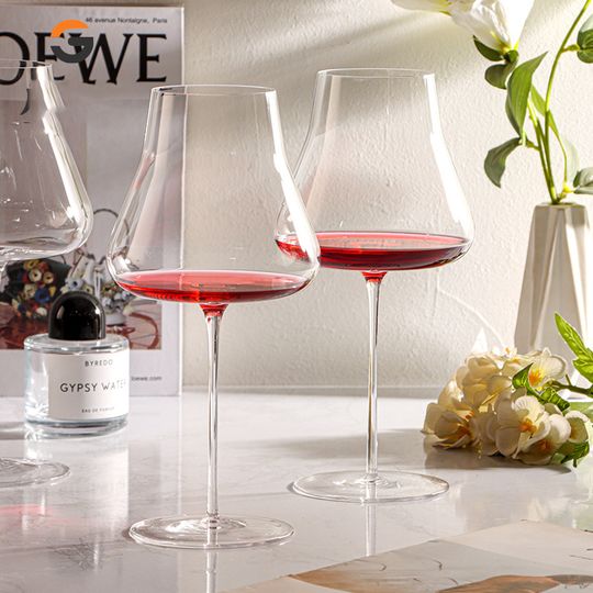 Discover 710ml Ultra-thin Handmade Pot-bellied Burgundy Red Wine Glass High-end Home High-value Wine Light luxury Crystal Goblet