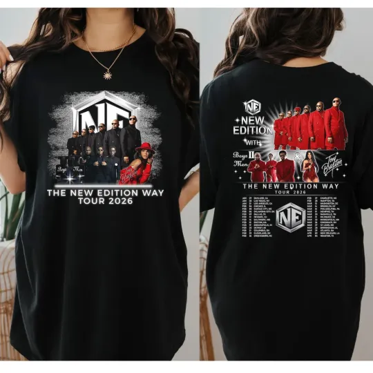 Discover The New Edition Way Tour 2026 Concert Shirt, New Edition 2026 Fan Merch