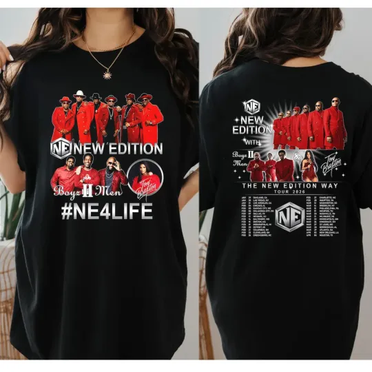 Discover The New Edition Way Tour 2026 Concert Shirt, NE4LIFE New Edition 2026 Fan Merch