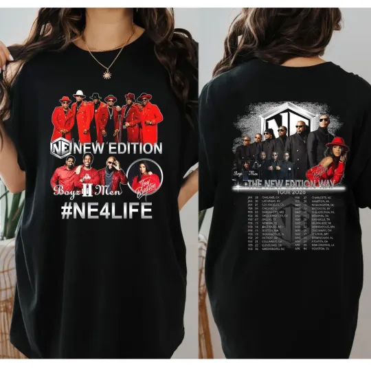 Discover The New Edition Way Tour 2026 Concert Shirt, New Edition 2026 Fan Merch