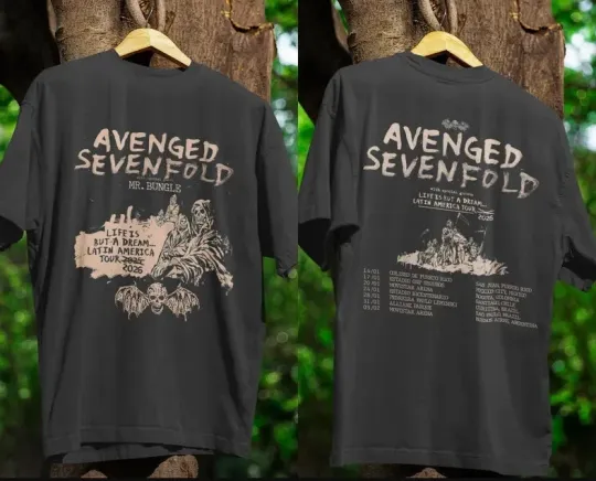 Discover NEW - Avenged Sevenfold Life Is But A Dream Latin America Tour 2026 T Shirt