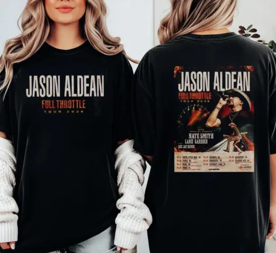 Jason Aldean Full Throttle Tour 2026 North America Schedule Dates T-Shirt