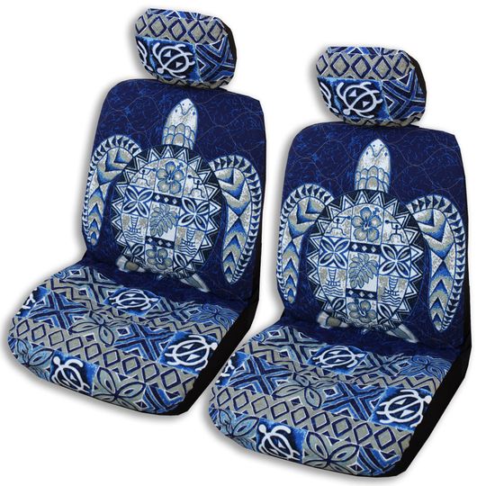 Discover NinthIsle Made in Hawaii, Set of 2, Big Sea Turtle Hawaiian Separate Headrest Car Seat Covers - Handmade Customization Bulk Wholesale Gifts