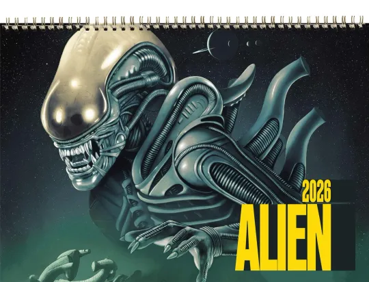 Discover 2026 Wall Calendar Alien Xenomorph Sci-Fi Horror Movie Still