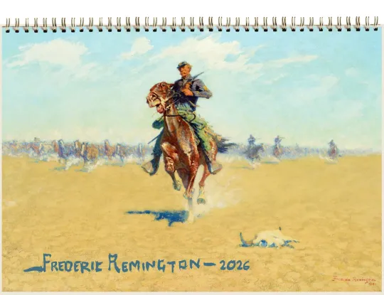 Discover 2026 Wall Calendar Vintage Wild West Art Frederic Remington