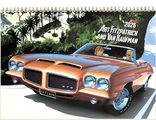 Discover 2026 Wall Calendar Vintage Classic Car Ads Fitzpatrick & Kaufman