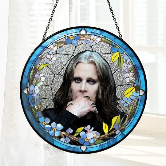 Discover Ozzy Osbourne Stained Glass Suncatcher - Home Window Hanging Ornament