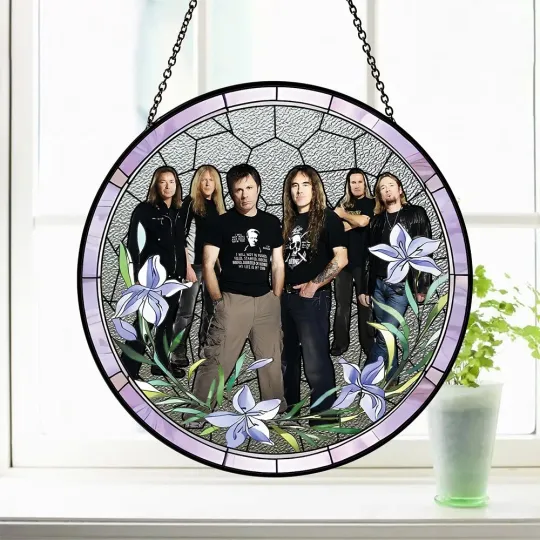 Discover Iron Maiden Stained Glass Suncatcher - Home Window Hanging Ornament