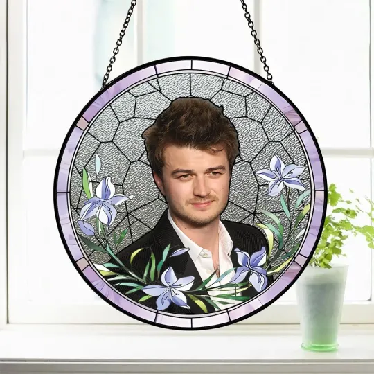 Joe Keery Stained Glass Suncatcher- Home Window Hanging Ornament
