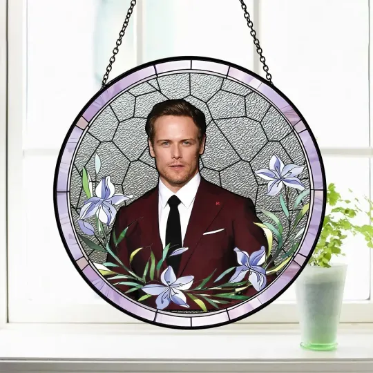 Discover Sam Heughan Stained Glass Suncatcher- Home Window Hanging Ornament