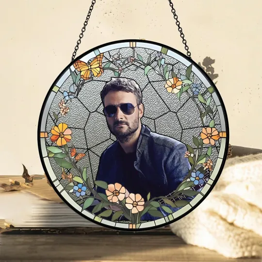 Discover E Church  Stained Glass Suncatcher- Home Window Hanging Ornament