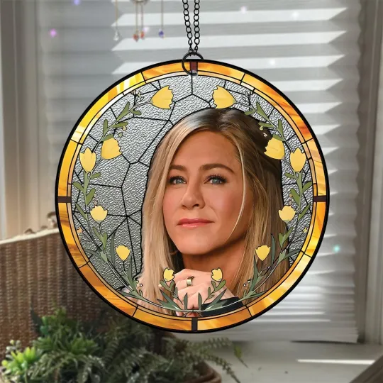 jennifer aniston  Stained Glass Suncatcher- Home Window Hanging Ornament