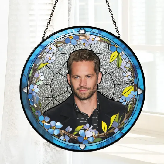 Discover Paul Walker Stained Glass Suncatcher-Home Window Hanging Ornament