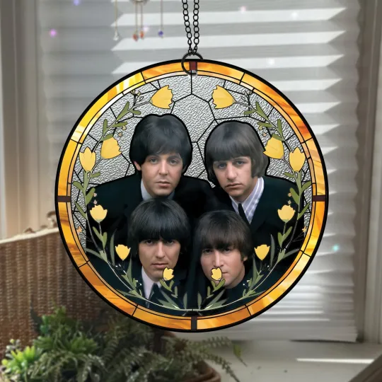 Discover The Beatles Stained Glass Suncatcher-Home Window Hanging Ornament
