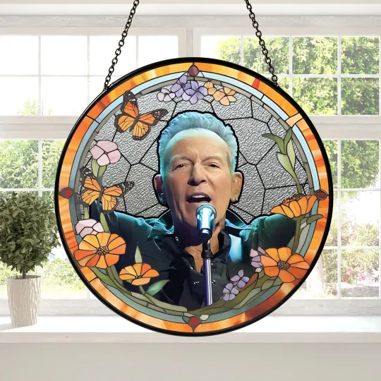 Discover Bruc Springsteen Stained Glass Suncatcher-Home Window Hanging Ornament