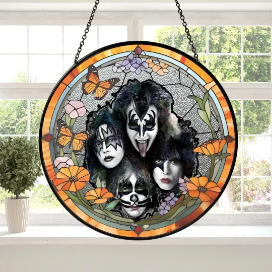 Discover Kiss Stained Glass Suncatcher -  Home Window Hanging Ornament