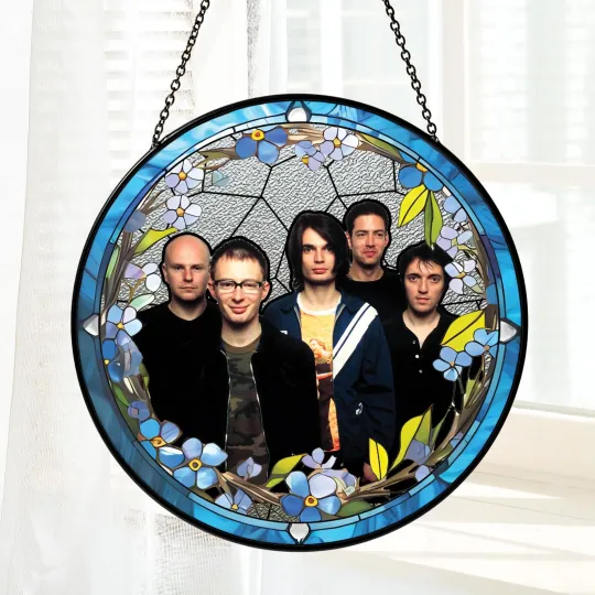 Discover Radiohead Stained Glass Suncatcher - Home Window Hanging Ornament