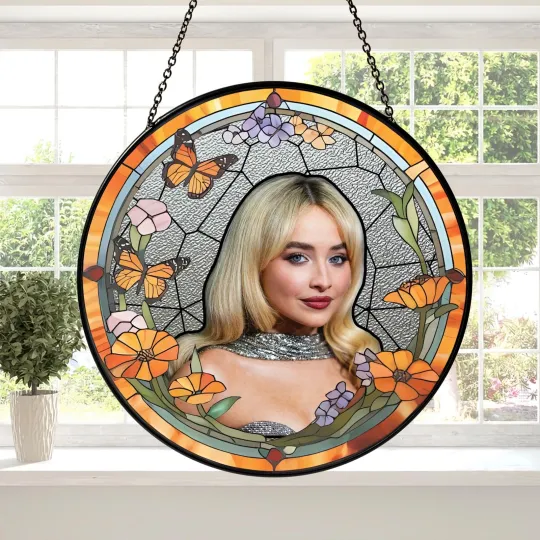 Discover Sabrina Carpenter Stained Glass Suncatcher-Home Window Hanging Ornament